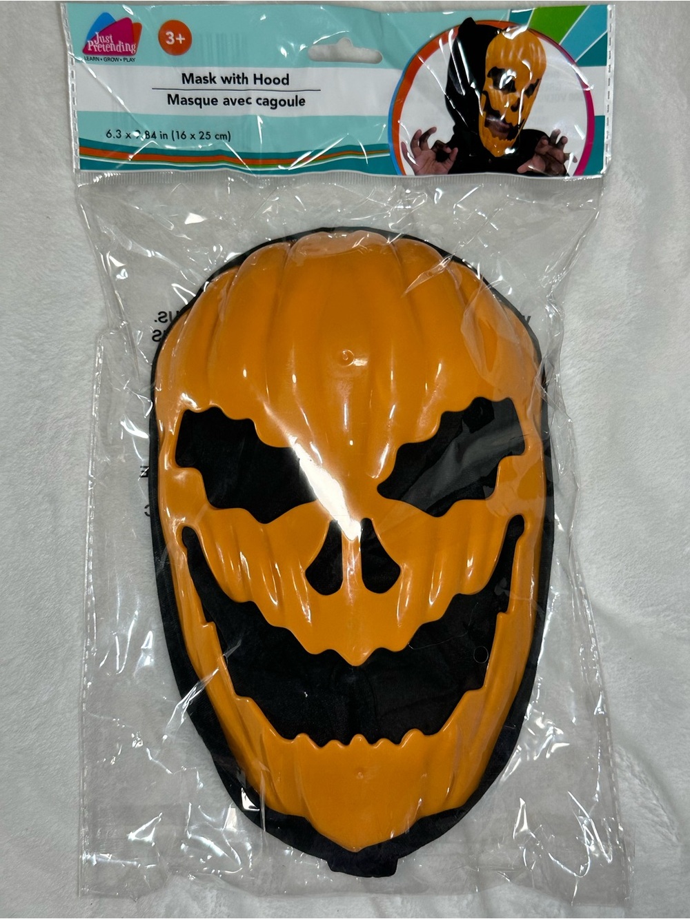 Spooky Pumpkin Mask with Hood Costume Size 3+ FAST SHIPPING